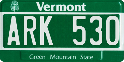 VT license plate ARK530