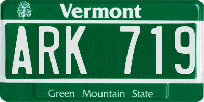 VT license plate ARK719