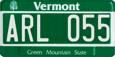 VT license plate ARL055