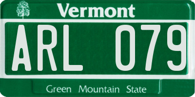 VT license plate ARL079