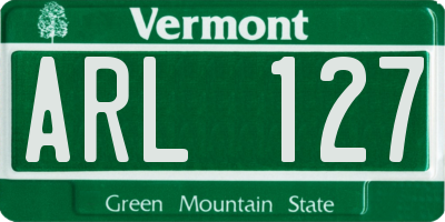 VT license plate ARL127