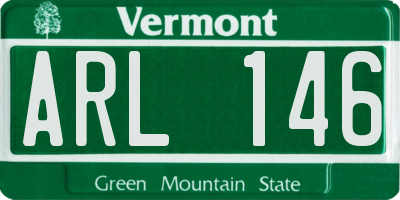 VT license plate ARL146