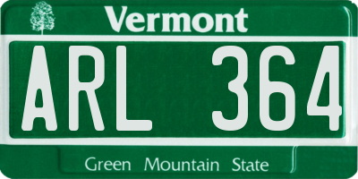 VT license plate ARL364
