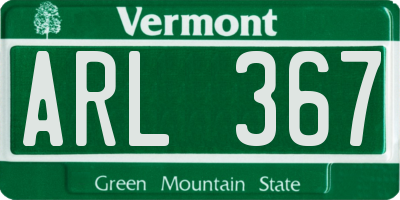 VT license plate ARL367