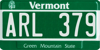 VT license plate ARL379