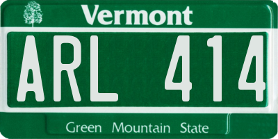 VT license plate ARL414