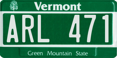 VT license plate ARL471