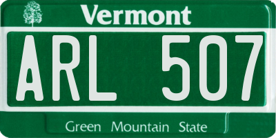 VT license plate ARL507