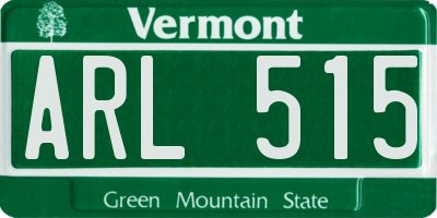VT license plate ARL515