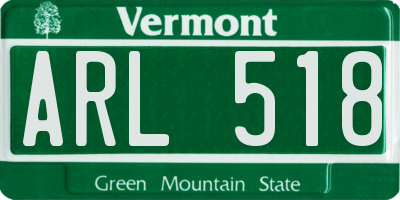 VT license plate ARL518