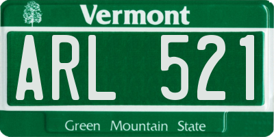 VT license plate ARL521