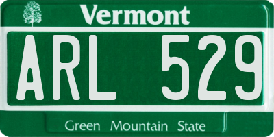 VT license plate ARL529