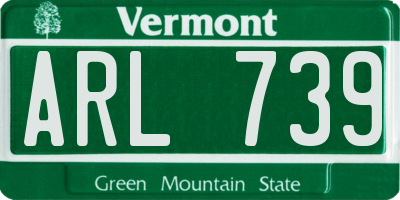 VT license plate ARL739