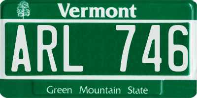 VT license plate ARL746