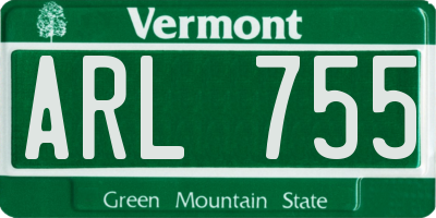 VT license plate ARL755