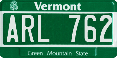 VT license plate ARL762