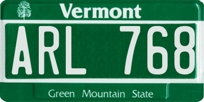 VT license plate ARL768