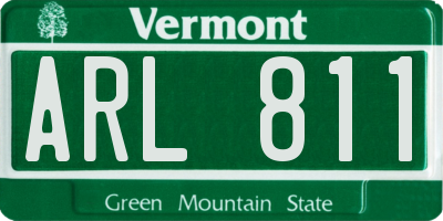 VT license plate ARL811