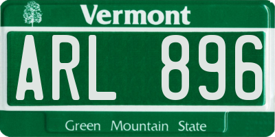 VT license plate ARL896