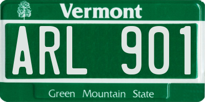 VT license plate ARL901