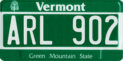 VT license plate ARL902