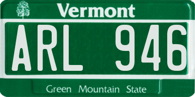VT license plate ARL946