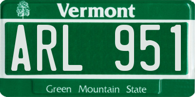 VT license plate ARL951