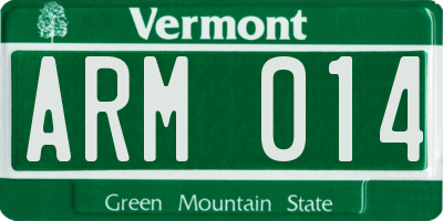 VT license plate ARM014