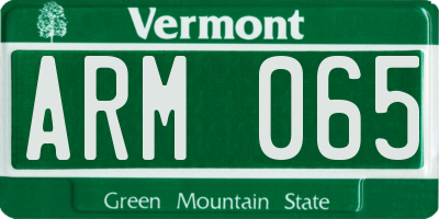 VT license plate ARM065