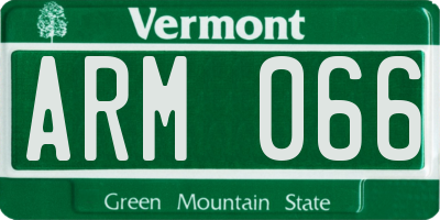 VT license plate ARM066
