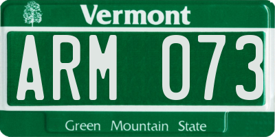 VT license plate ARM073