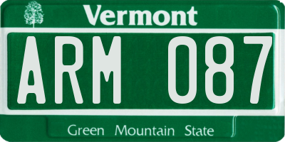 VT license plate ARM087