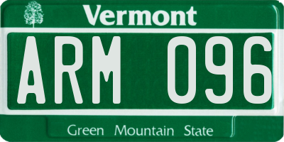 VT license plate ARM096
