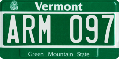 VT license plate ARM097