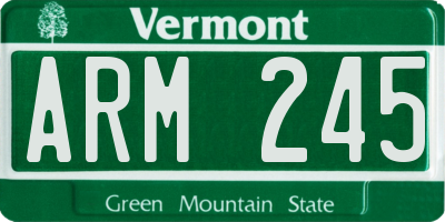 VT license plate ARM245