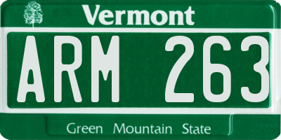VT license plate ARM263