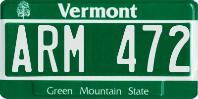 VT license plate ARM472