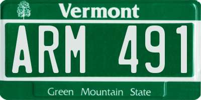 VT license plate ARM491