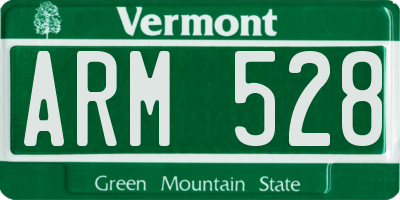 VT license plate ARM528