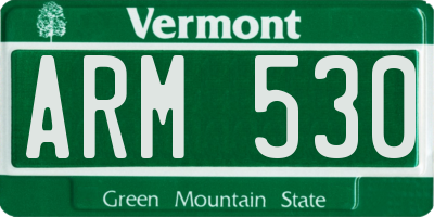 VT license plate ARM530