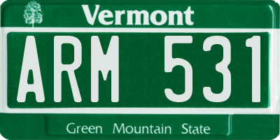 VT license plate ARM531