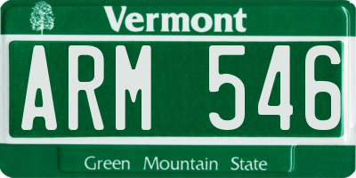 VT license plate ARM546