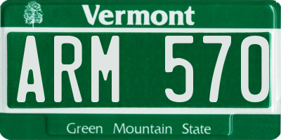 VT license plate ARM570