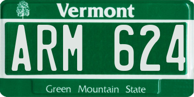 VT license plate ARM624
