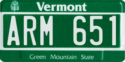 VT license plate ARM651