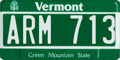 VT license plate ARM713