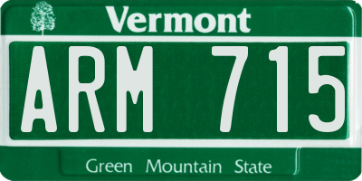 VT license plate ARM715