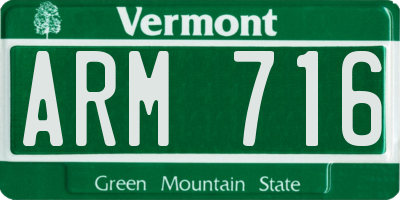 VT license plate ARM716