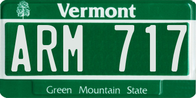 VT license plate ARM717