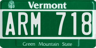 VT license plate ARM718